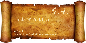 Izsóf Attila névjegykártya